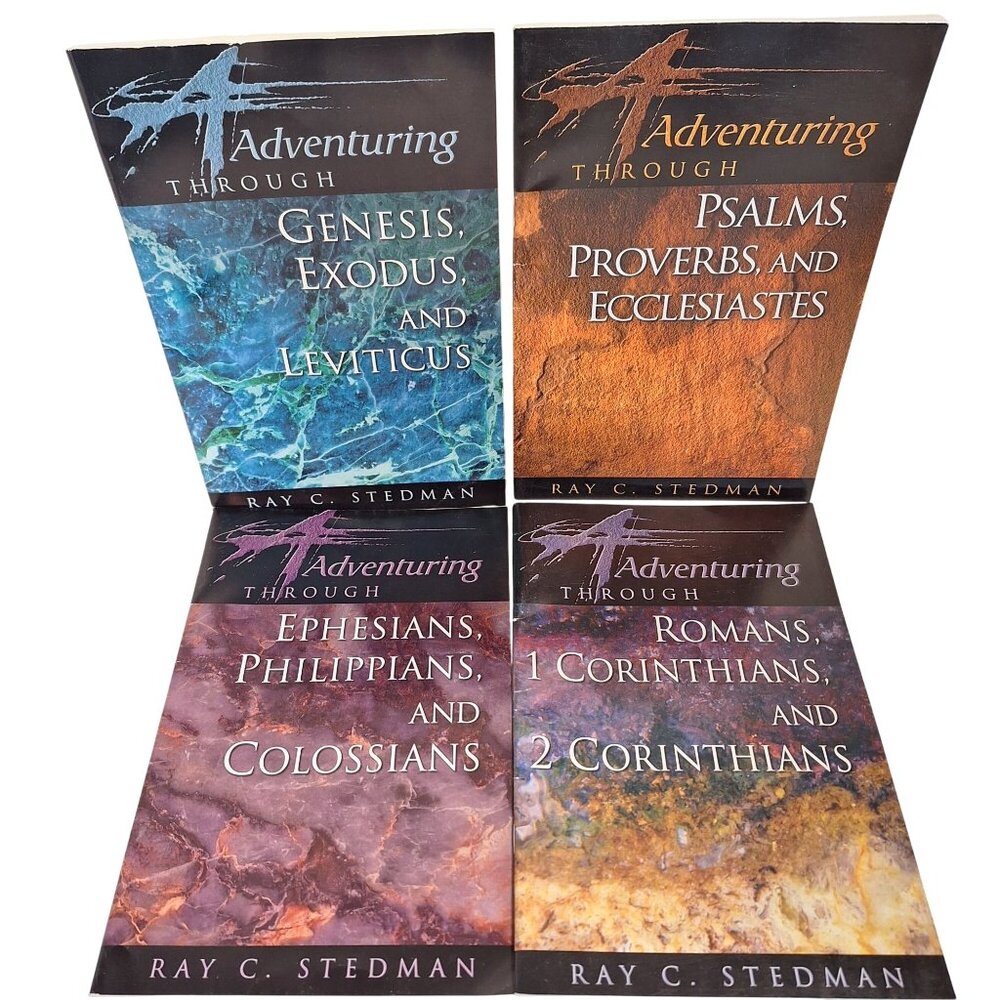 Adventuring Through Bible Ray Stedman 4 RBC Lot Ephesians Genesis Proverbs Roman